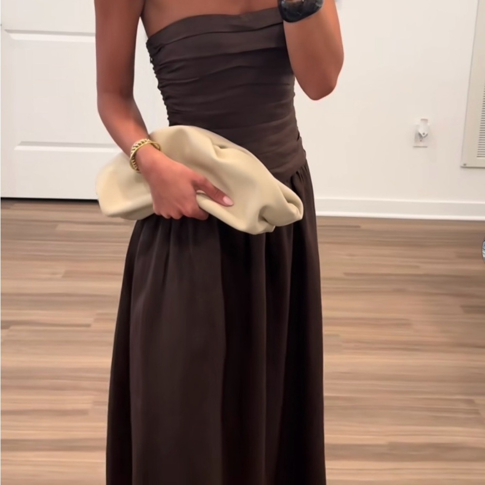 DISSH Catania Strapless Chocolate Brown Dress
